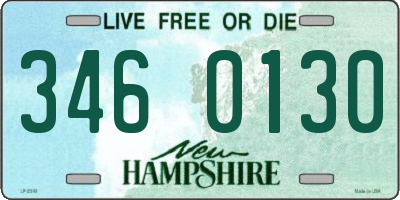 NH license plate 3460130