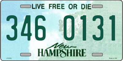 NH license plate 3460131
