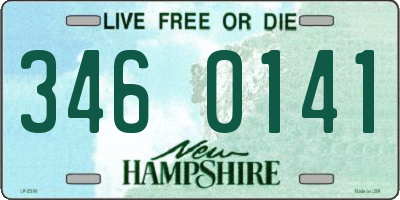 NH license plate 3460141