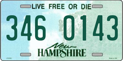 NH license plate 3460143