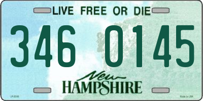 NH license plate 3460145