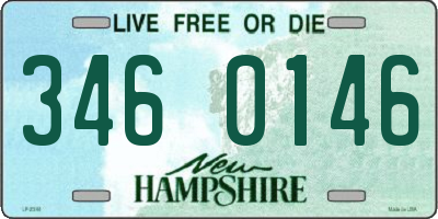 NH license plate 3460146