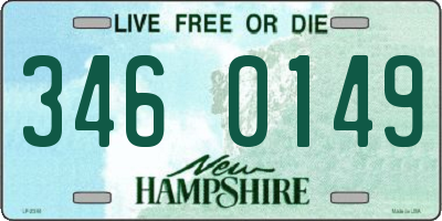 NH license plate 3460149