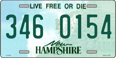 NH license plate 3460154