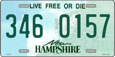NH license plate 3460157