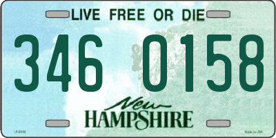 NH license plate 3460158