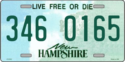 NH license plate 3460165