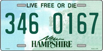 NH license plate 3460167