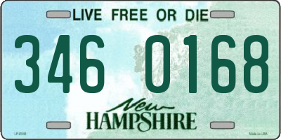 NH license plate 3460168