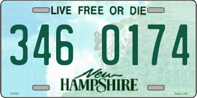 NH license plate 3460174