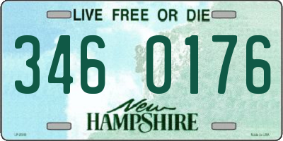 NH license plate 3460176