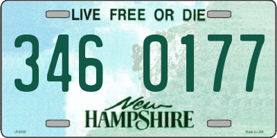 NH license plate 3460177