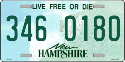 NH license plate 3460180