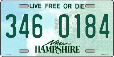 NH license plate 3460184