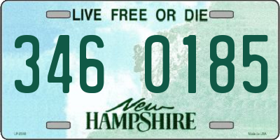 NH license plate 3460185