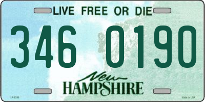 NH license plate 3460190