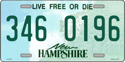 NH license plate 3460196