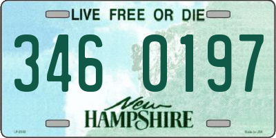 NH license plate 3460197