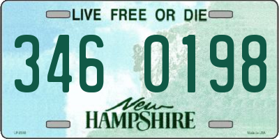 NH license plate 3460198