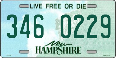 NH license plate 3460229