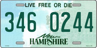 NH license plate 3460244