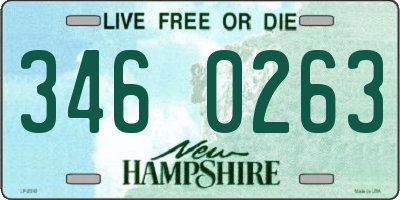 NH license plate 3460263