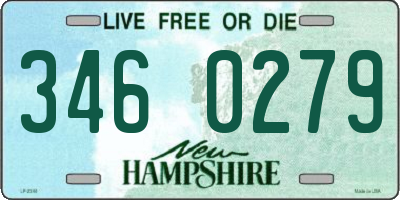 NH license plate 3460279