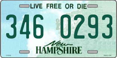 NH license plate 3460293