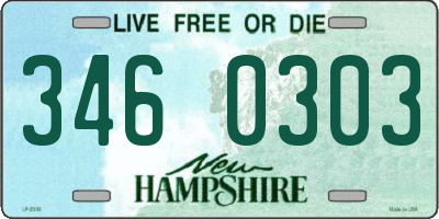 NH license plate 3460303