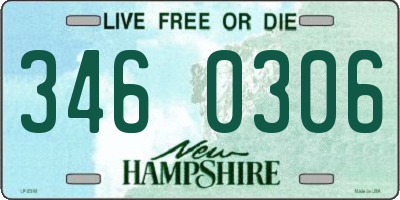 NH license plate 3460306