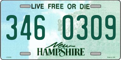 NH license plate 3460309