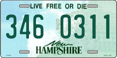 NH license plate 3460311