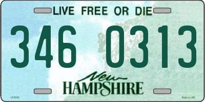 NH license plate 3460313