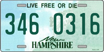 NH license plate 3460316