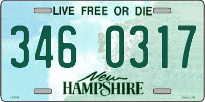 NH license plate 3460317