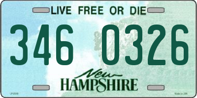 NH license plate 3460326