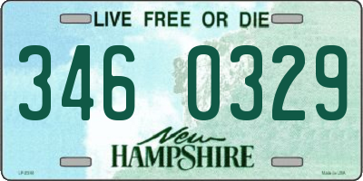 NH license plate 3460329