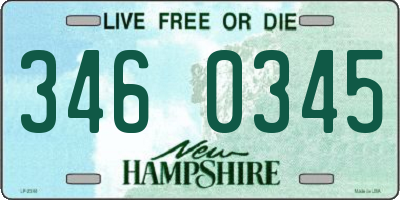 NH license plate 3460345