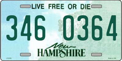 NH license plate 3460364