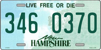 NH license plate 3460370