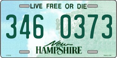 NH license plate 3460373