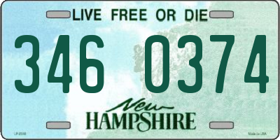 NH license plate 3460374