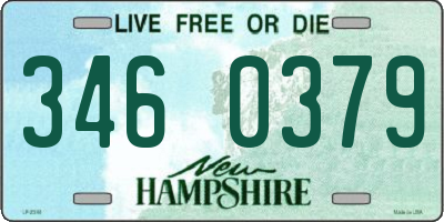 NH license plate 3460379