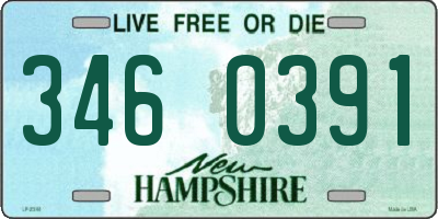 NH license plate 3460391