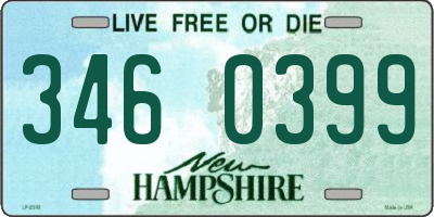 NH license plate 3460399