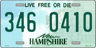 NH license plate 3460410