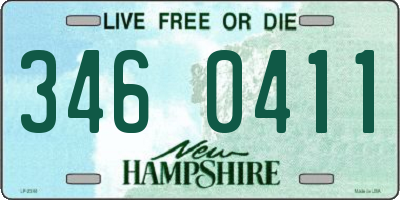 NH license plate 3460411