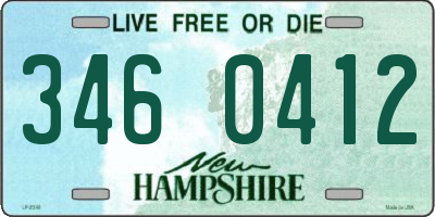 NH license plate 3460412