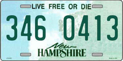 NH license plate 3460413