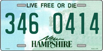 NH license plate 3460414